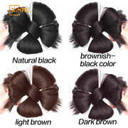 XINFEI Synthetic New Chinese Style Ball Head Flower Bud Head Hanfu Ancient Style Wig Hair Bag Bride Bun Hair Wig Hair Ring