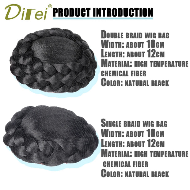 DIFEI Ball Head Synthetic Wig Bag Daughter Princess Headdress Wedding Dress Modeling Bride Wig Contract