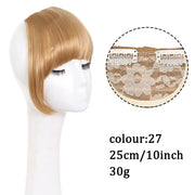 Women's short straight synthetic clip style bangs extend naturally with tassel bangs Wig accessories are suitable for everyone