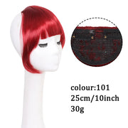 Women's short straight synthetic clip style bangs extend naturally with tassel bangs Wig accessories are suitable for everyone