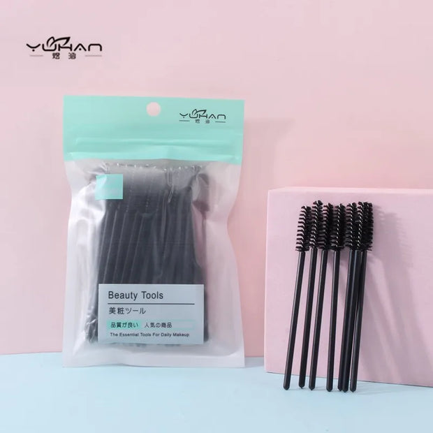 Flexible Brush Head Make Up Brushes Sets 50pcs Accessories Fits Eyelashes and Bends At Will Extension of Cilia Cosmetics Lashes