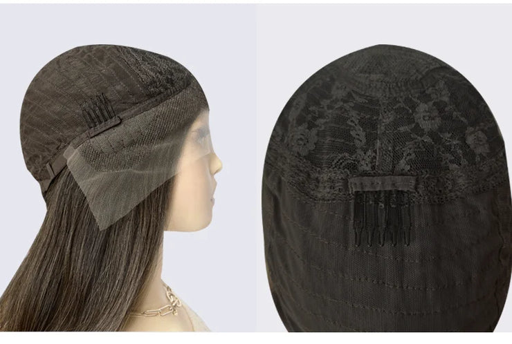 Synthetic Wig Dark Blonde Lace Wig With 13x4 Soft Lace Long Straight Hair Wig With Free Part Use Pre plucked Realistic