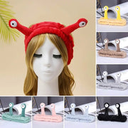 Cute Coral Fleece Cartoon Snail Headband Elastic Make up Spa Hairband Skin Care Hair Accessories Women Girl
